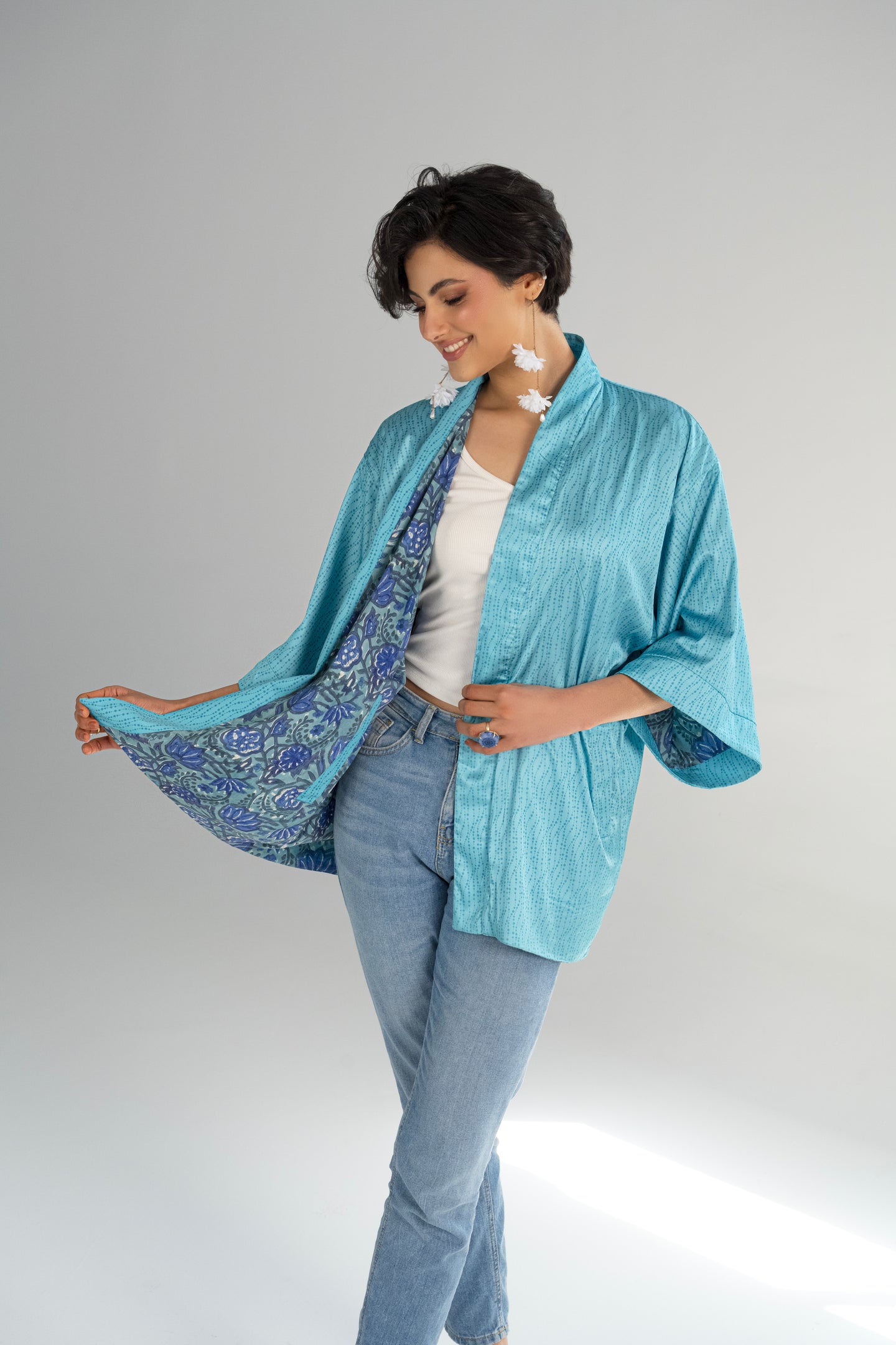 Iris - Sky Reversible Cardigan